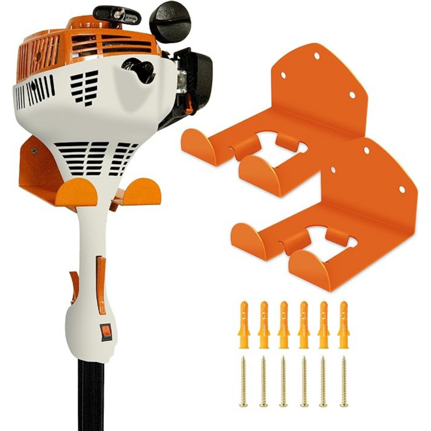 Power Tool Wall Rack: FLEXI RODS Trimmer & Tool Hanger